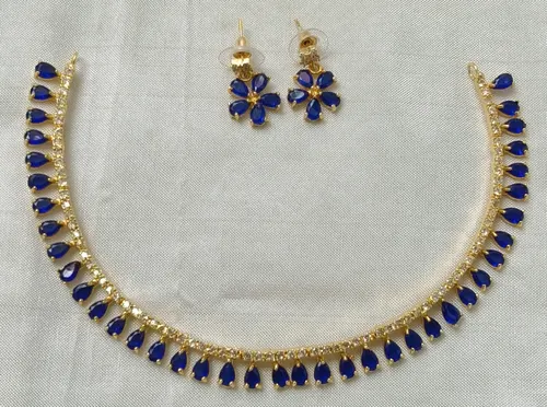 AD- Stone Choker -Gold Finish